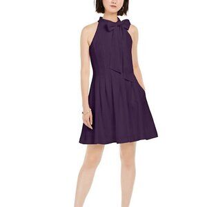 NWT Vince Camuto  Women's Bow-Tie At Neck Tie Fit & Flare Dress